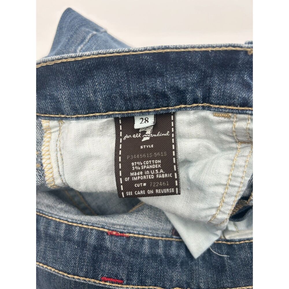 7 For All Mankind Medium Wash High Waist Bootcut Jeans Size 28 - Picture 2 of 4